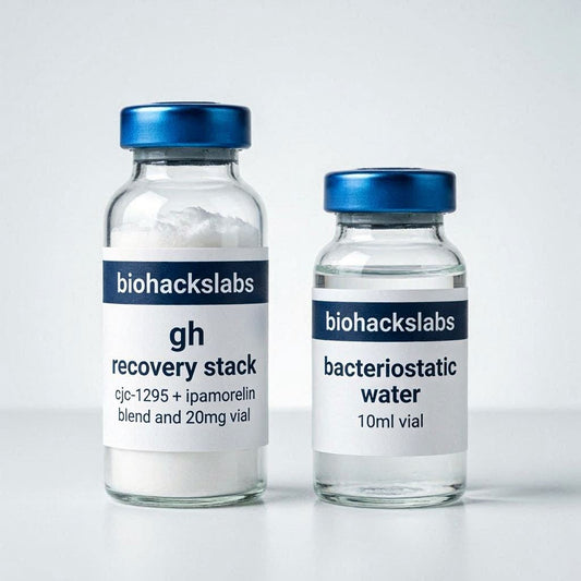 GH Recovery Stack — CJC-1295 + Ipamorelin 20mg | Kit + Agua Bacteriostática 10mL